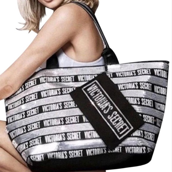 Victoria's Secret Handbags - 💙Victoria Secret sequin bling weekender bag